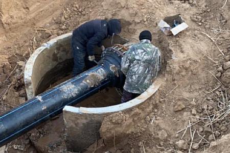На севере Астраханской области заменили 1300 метров сетей водопровода