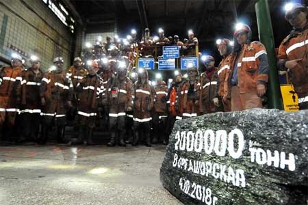 Шахта «Воргашорская» добыла с начала года 2 млн тонн угля