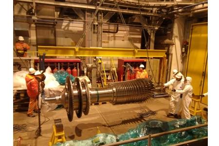 На ОБТК завершились работы по капитальному ремонту газотурбинного генератора