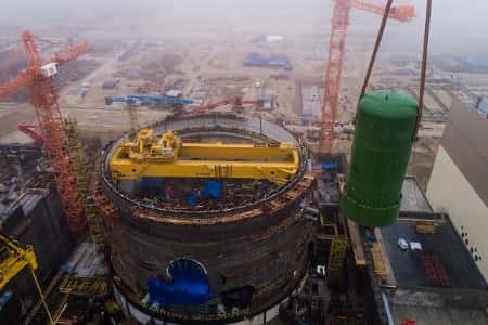 На стройплощадке энергоблока № 1 Курской АЭС-2 смонтированы гидроемкости системы пассивной защиты реактора