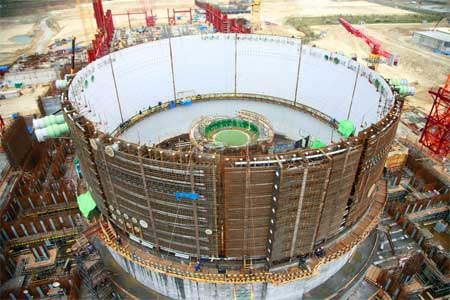 На энергоблоке №1 Курской АЭС-2 завершился монтаж второго яруса внутренней защитной оболочки реактора