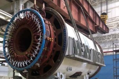 Приступили к выполнению работ по ремонту статора турбогенератора типа ТВВ-800-2ЕУ3 на Нижневартовской ГРЭС