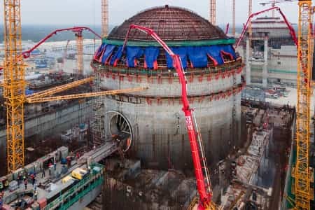 На энергоблоке № 2 АЭС «Руппур» началось бетонирование купола внутренней защитной оболочки