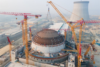 На энергоблоке № 1 АЭС «Руппур» завершен монтаж купола наружной защитной оболочки