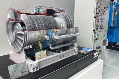 ОДК представила первую отечественную турбину большой мощности ГТД-110М на Российской энергетической неделе