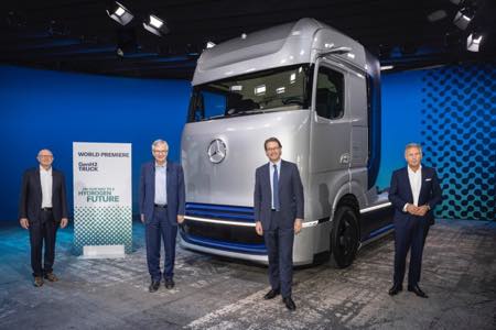 Mercedes представил концепт электрического (водородного) грузовика с дальностью пробега 1000 км