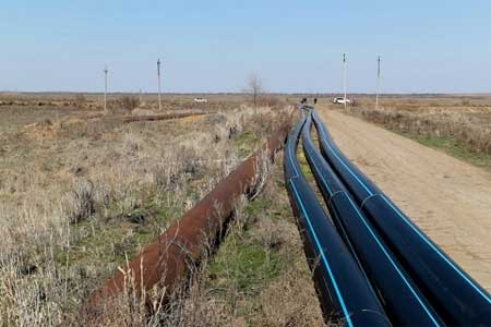 В Камызякском районе Астраханской области завершается строительство нового магистрального водопровода