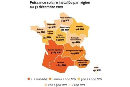 В 2021 году во Франции введены в эксплуатацию солнечные электростанции мощностью 2,7 ГВт