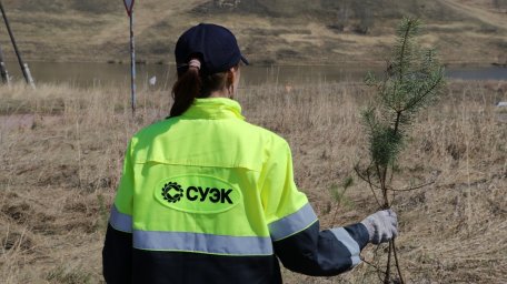 ​Волонтеры СУЭК приняли участие в озеленении города Бородино