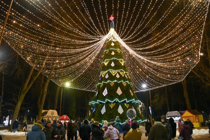 Необычная ель стала главным украшением Новогодней столицы России